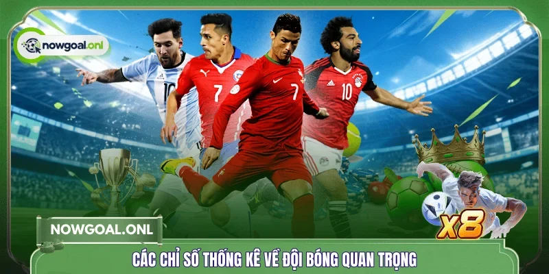 Các chỉ số thống kê về đội bóng quan trọng